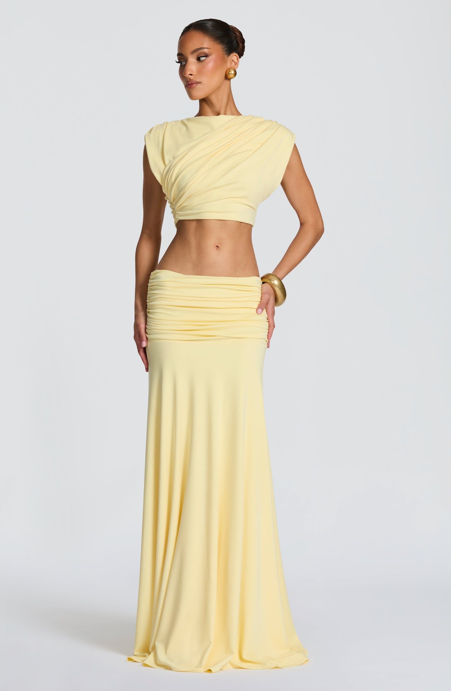 Paige Maxi Skirt - Lemon